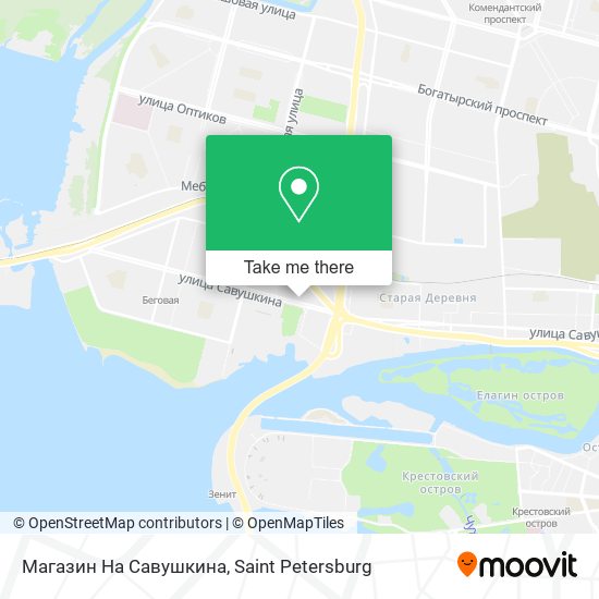 Магазин На Савушкина map