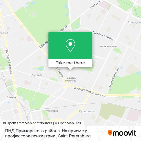 ПНД Приморского района. На приеме у профессора психиатрии. map