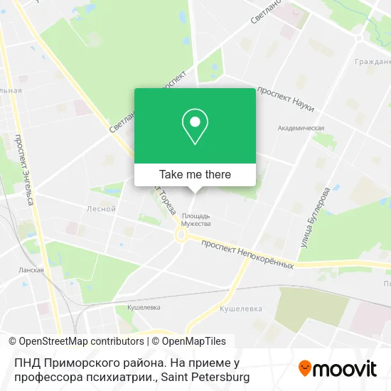 ПНД Приморского района. На приеме у профессора психиатрии. map