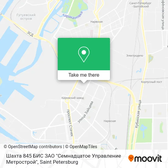 Шахта 845 БИС ЗАО "Семнадцатое Управление Метрострой" map