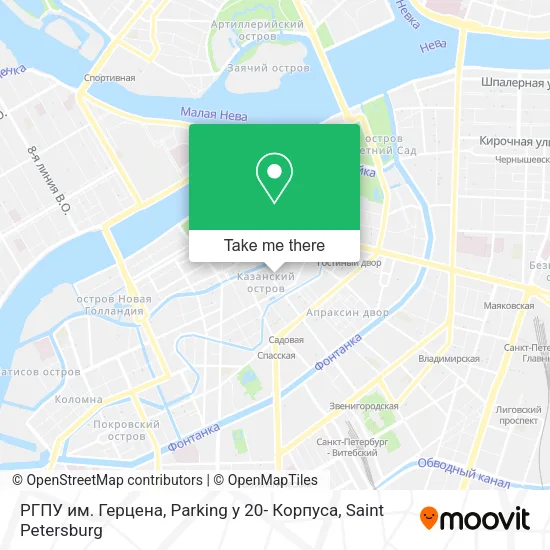 РГПУ им. Герцена, Parking у 20- Корпуса map