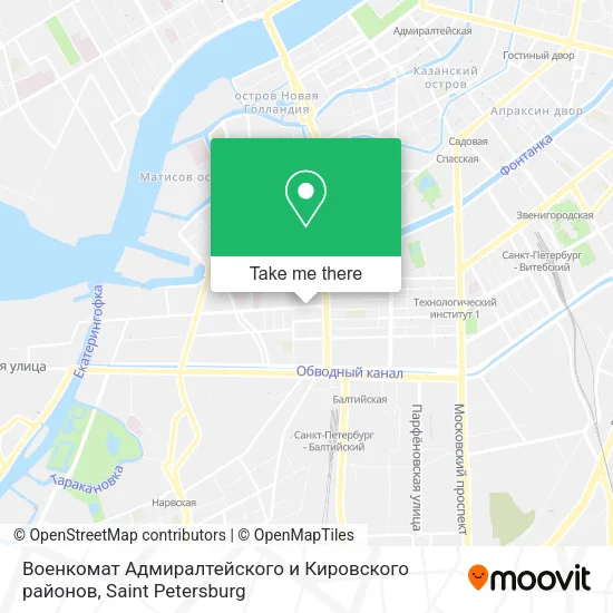 Военкомат Адмиралтейского и Кировского районов map