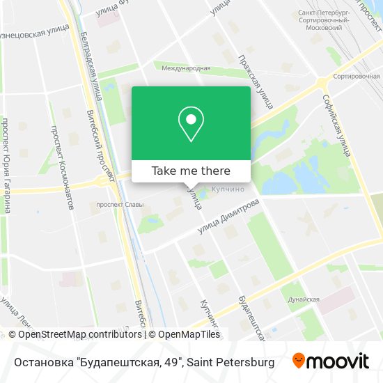 Остановка "Будапештская, 49" map