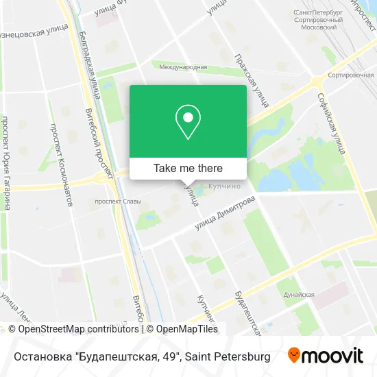 Остановка "Будапештская, 49" map