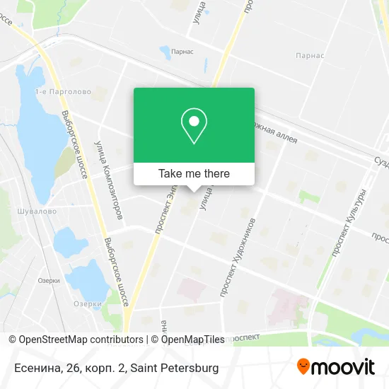 Есенина, 26, корп. 2 map