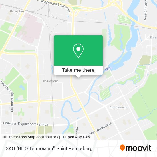 ЗАО "НПО Тепломаш" map