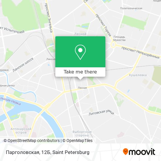 Парголовская, 12Б map