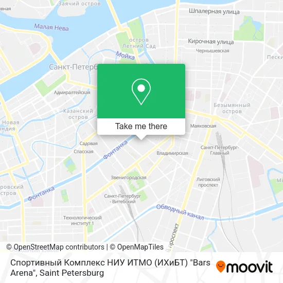 Спортивный Комплекс НИУ ИТМО (ИХиБТ) "Bars Arena" map