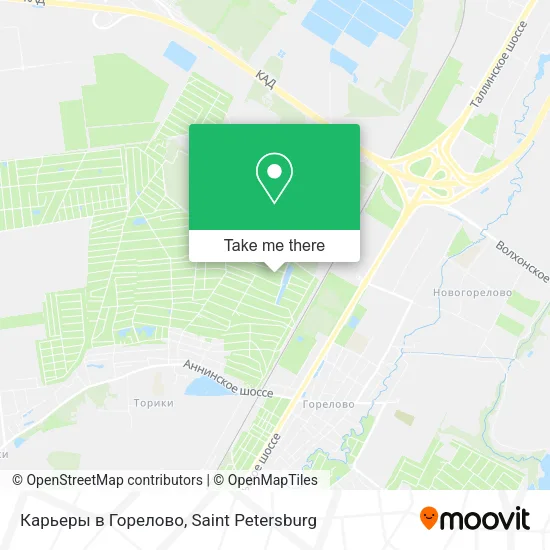 Карьеры в Горелово map