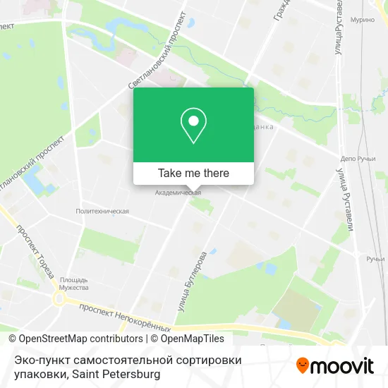 Эко-пункт самостоятельной сортировки упаковки map