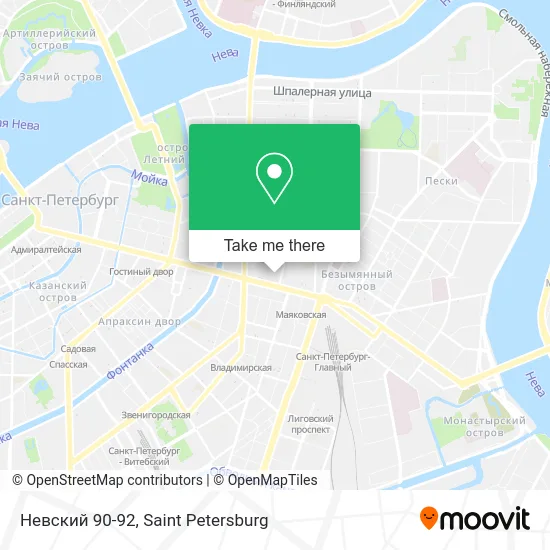 Невский 90-92 map