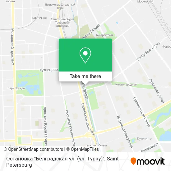 Остановка "Белградская ул. (ул. Турку)" map