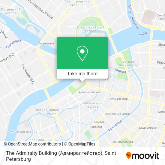 The Admiralty Building (Адмиралтейство) map