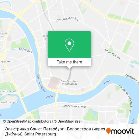 Электричка Санкт-Петербург - Белоостров (через Дибуны) map