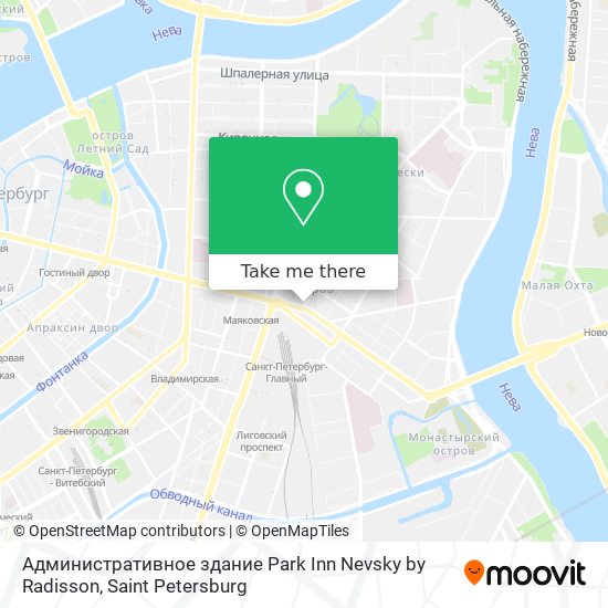 Административное здание Park Inn Nevsky by Radisson map
