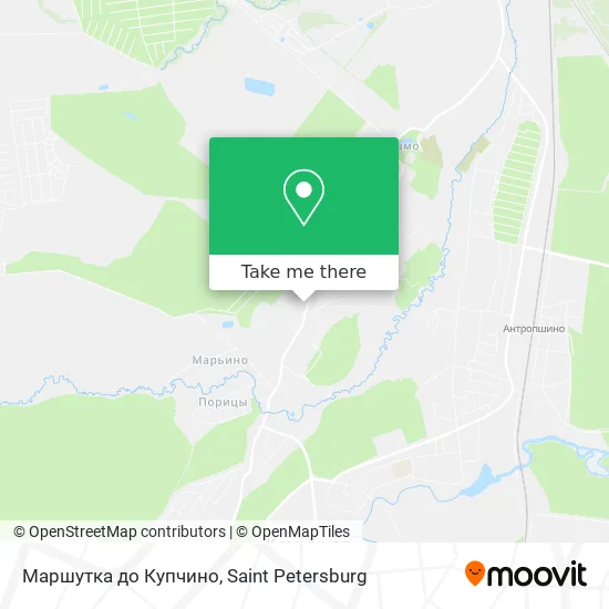 Маршутка до Купчино map