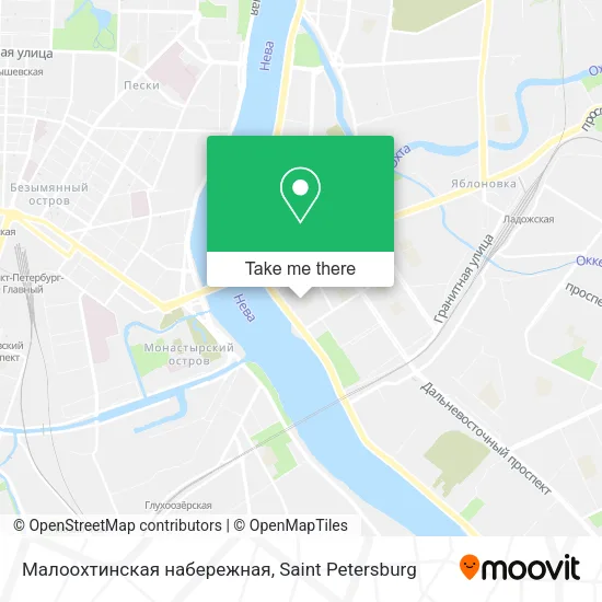 Малоохтинская набережная map