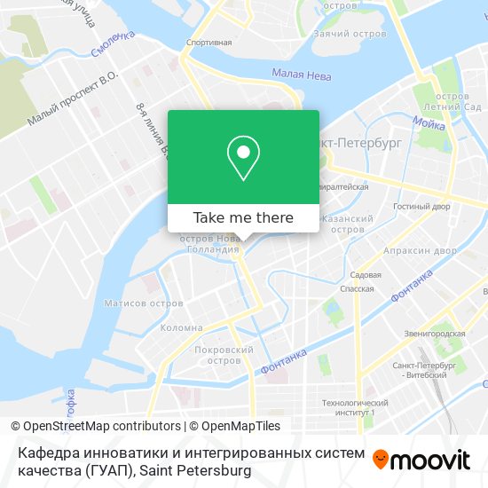 Кафедра инноватики и интегрированных систем качества (ГУАП) map