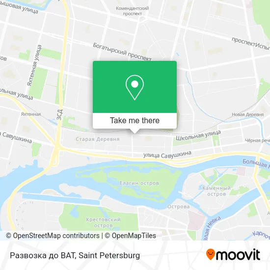 Развозка до BAT map