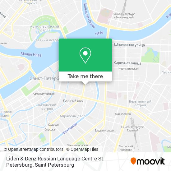 Liden & Denz Russian Language Centre St. Petersburg map