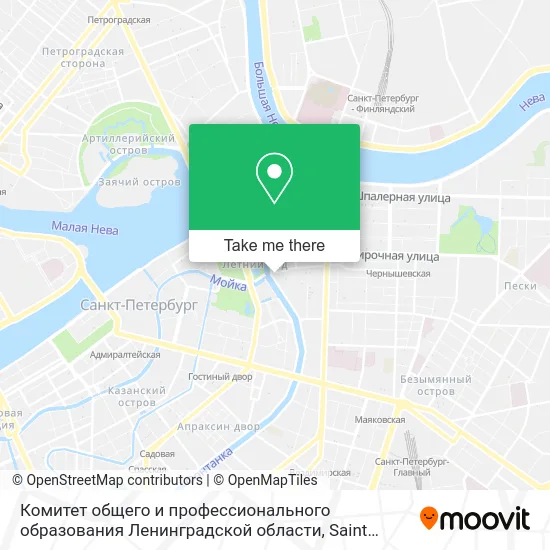Комитет общего и профессионального образования Ленинградской области map