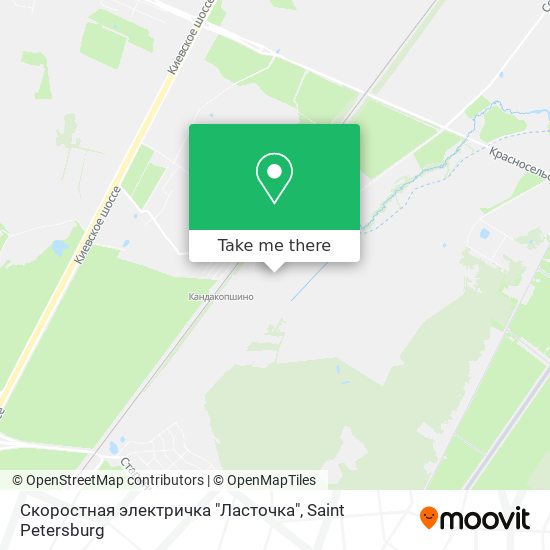 Скоростная электричка "Ласточка" map