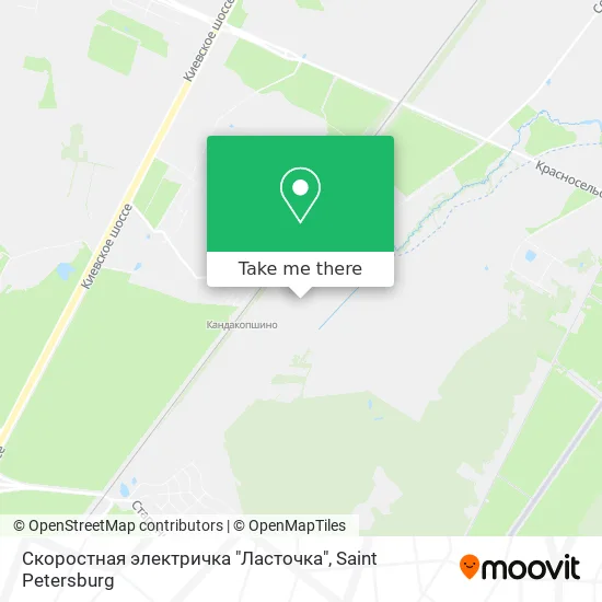 Скоростная электричка "Ласточка" map