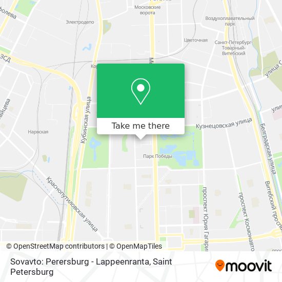 Sovavto: Perersburg - Lappeenranta map