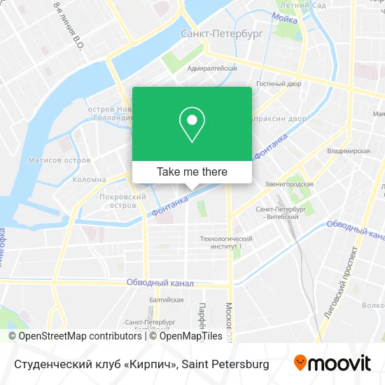 Студенческий клуб «Кирпич» map