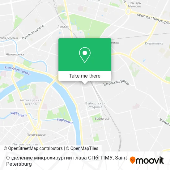 Отделение микрохирургии глаза СПбГПМУ map