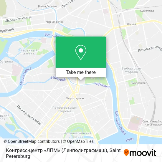Конгресс-центр «ЛПМ» (Ленполиграфмаш) map