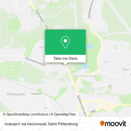 поворот на песочный map