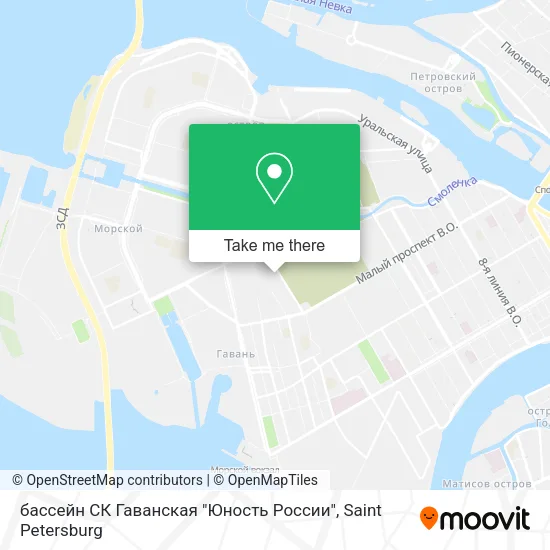 бассейн СК Гаванская "Юность России" map