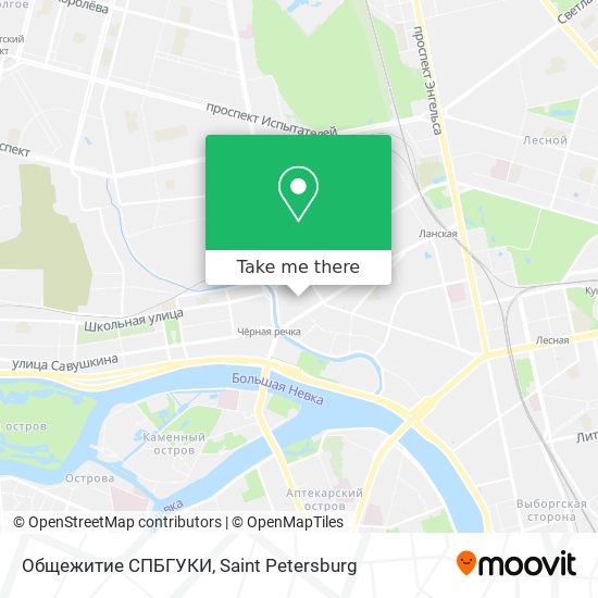 Общежитие СПБГУКИ map