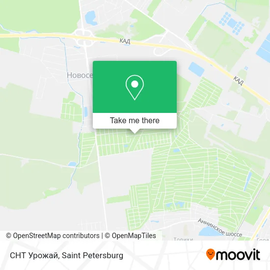 СНТ Урожай map