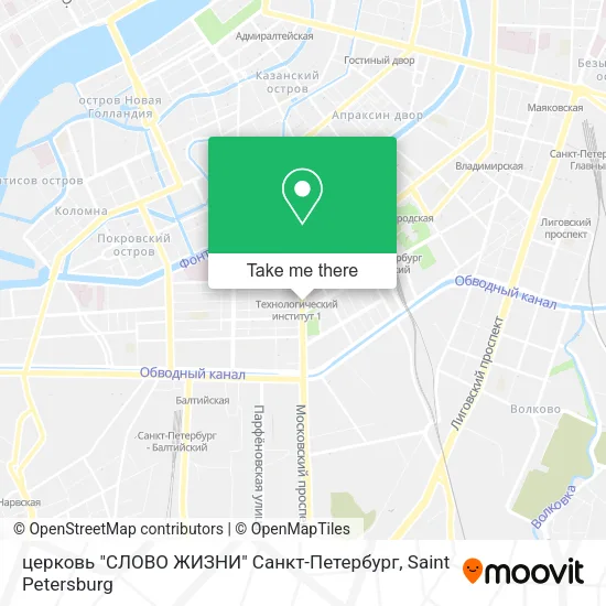 церковь "СЛОВО ЖИЗНИ" Санкт-Петербург map