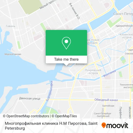 Многопрофильная клиника Н.М Пирогова map