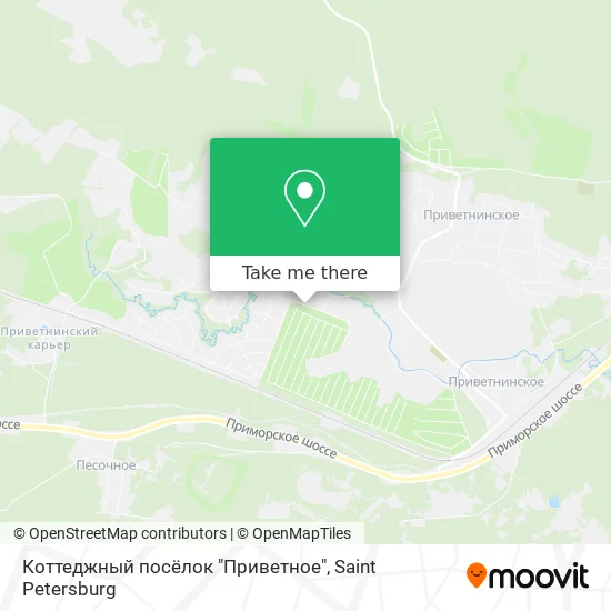 Коттеджный посёлок "Приветное" map