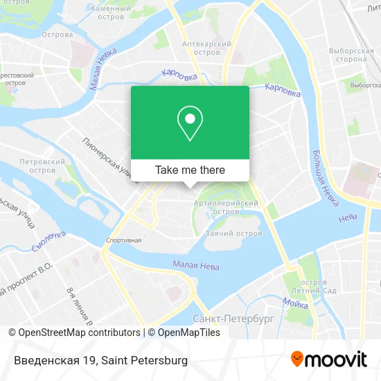 Введенская 19 map