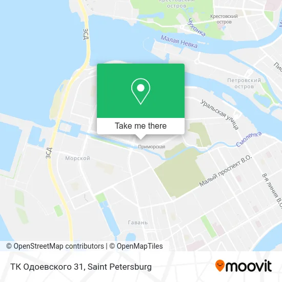 ТК Одоевского 31 map