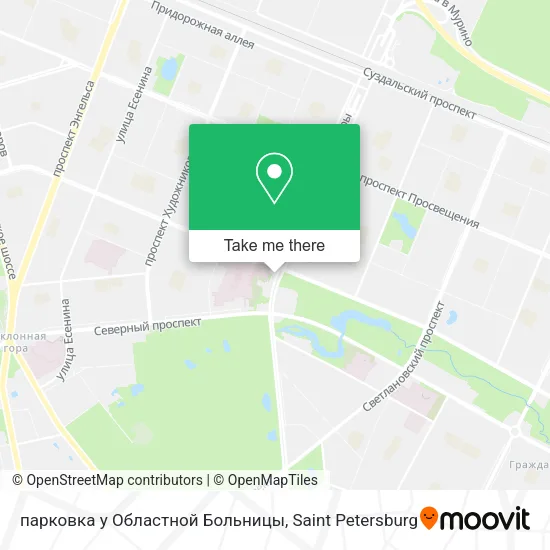 парковка у Областной Больницы map