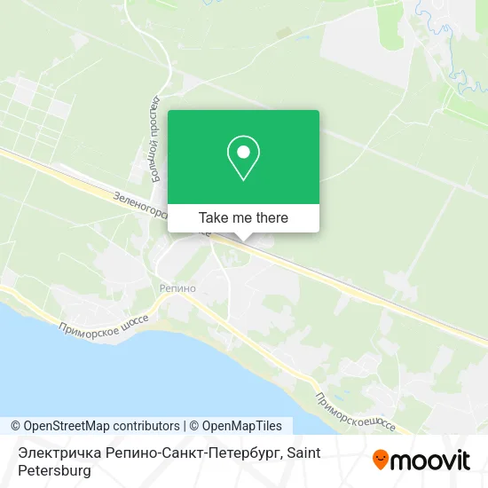 Электричка Репино-Санкт-Петербург map