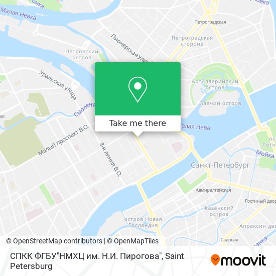 СПКК ФГБУ"НМХЦ им. Н.И. Пирогова" map