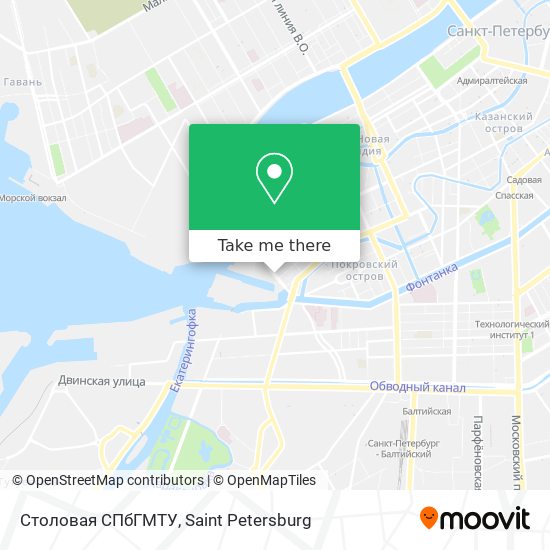 Столовая СПбГМТУ map