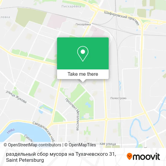 раздельный сбор мусора на Тухачевского 31 map