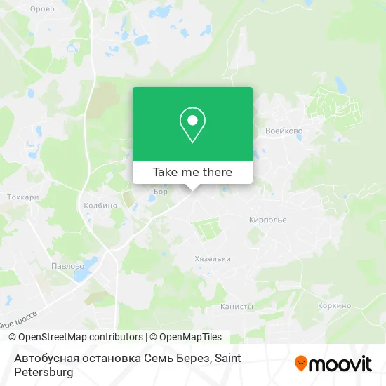 Автобусная остановка Семь Берез map