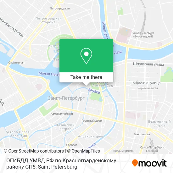 ОГИБДД УМВД РФ по Красногвардейскому району СПб map