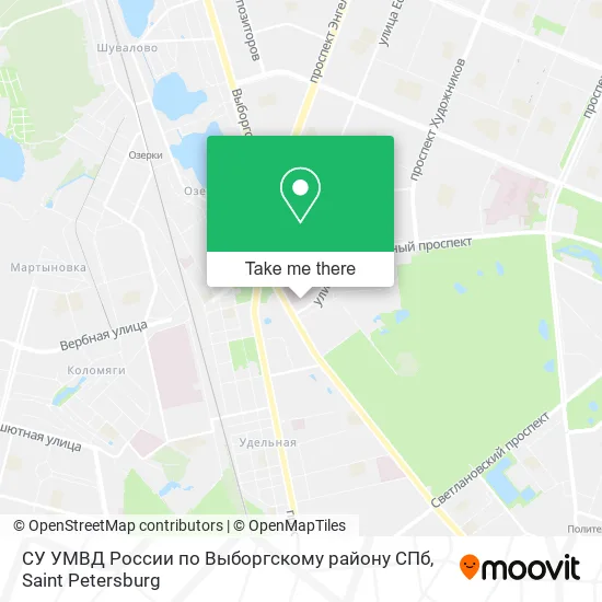 СУ УМВД России по Выборгскому району СПб map