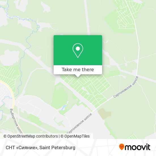 СНТ «Сияние» map