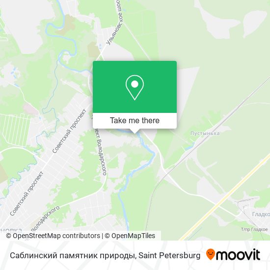 Саблинский памятник природы map